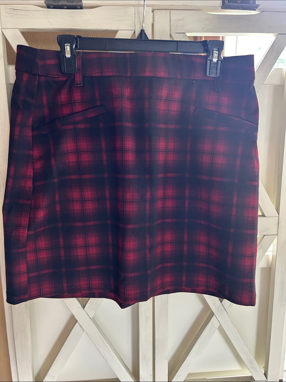 Maurices Plaid Red and Black Womens Skirt - Classic A-Line Style